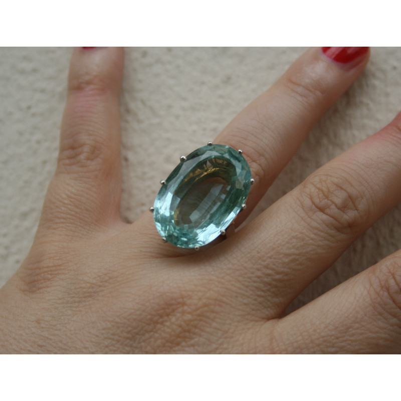 Bague cocktail Aigue-Marine