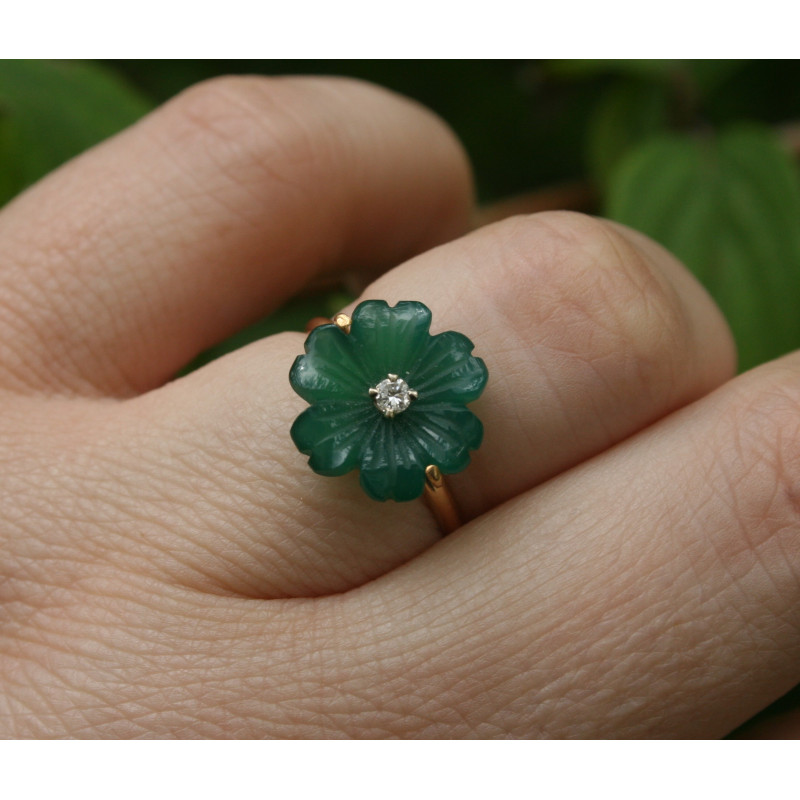 Bague fleur diamant