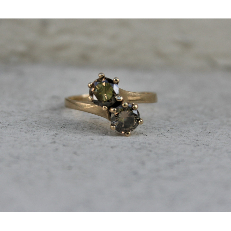 Bague diamants cognacs Bague diamants cognacs