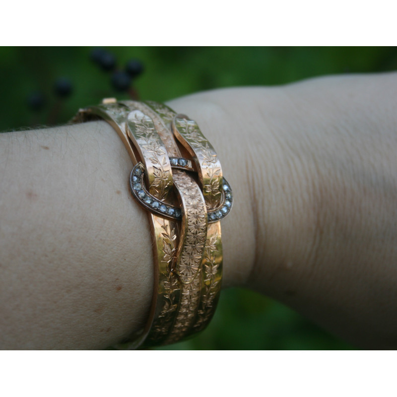 bracelet ancien or et diamants