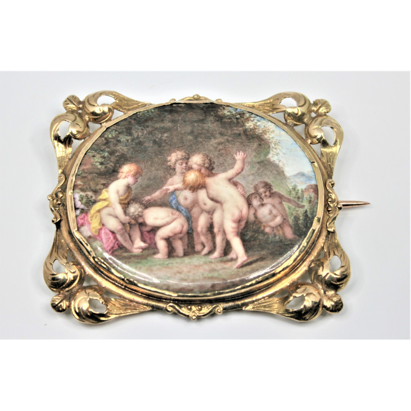 Broche miniature 19ème siècle