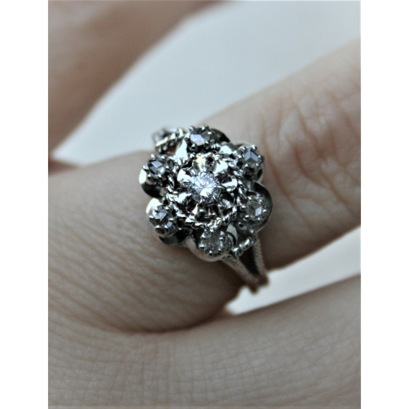 Bague vintage diamants