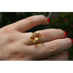 citrine gold ring