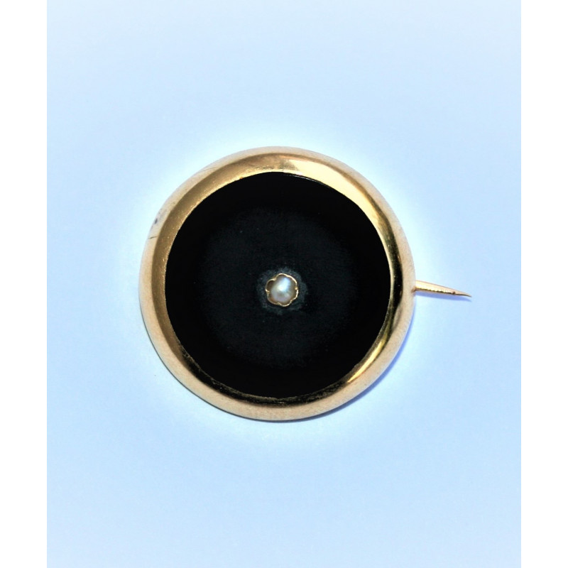 broche or et onyx ancienne broche or et onyx ancienne