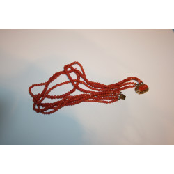 collier corail or 18 carats