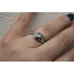 mid century engagement ring