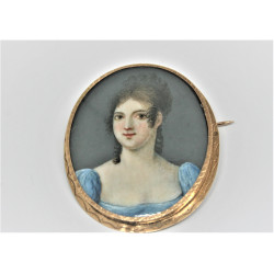 broche portrait ancienne