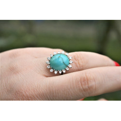 bague cocktail turquoise