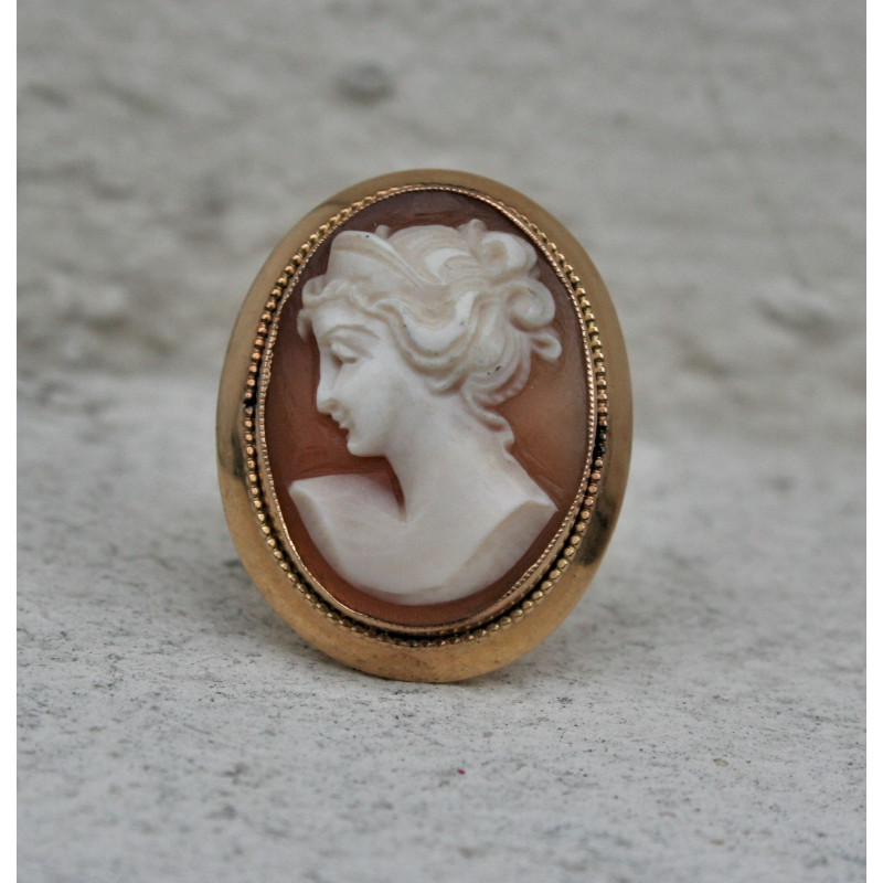 Camée sales bague or