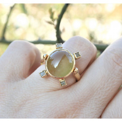 bague béryl jaune