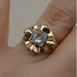 Tank diamond ring