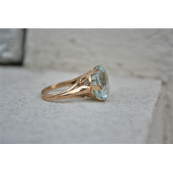 bague aigue marine or 18 carats