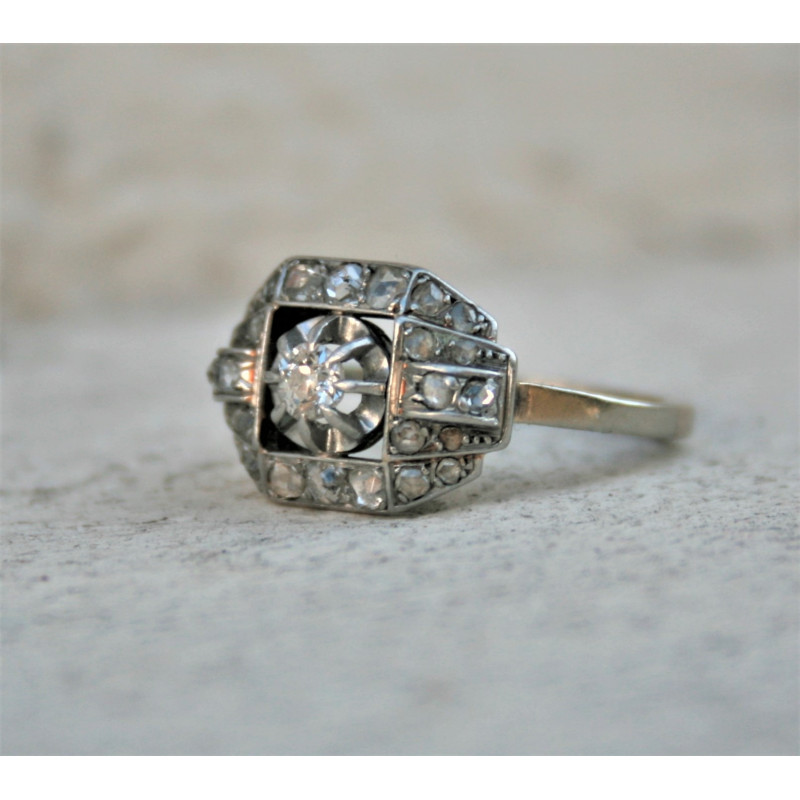 art deco engagement ring