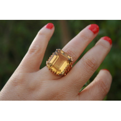 vintage citrine cocktail ring