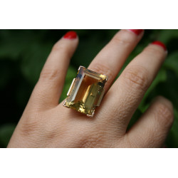 bague cocktail citrine