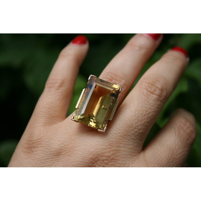 bague cocktail citrine