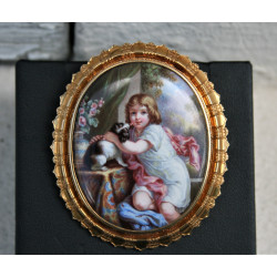 antique miniature brooch