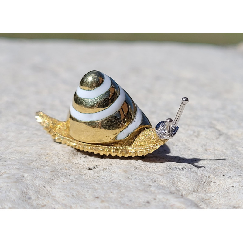vintage snail brooch