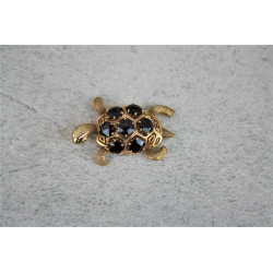 broche tortue or