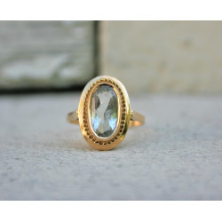 bague vintage aigue marine