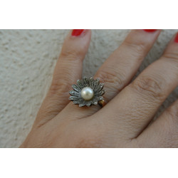 bague fleur vintage