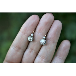 boucles d'oreilles diamants anciennes