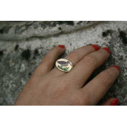 bague oiseau vintage