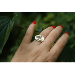 bague oiseau or 18 carats