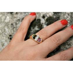 bague tourmaline rose