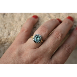 blue stone antique ring