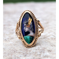 Limoges enamel ring