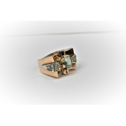 solid gold retro ring