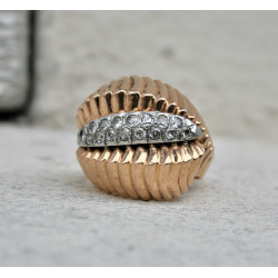 bague vintage en or et diamants