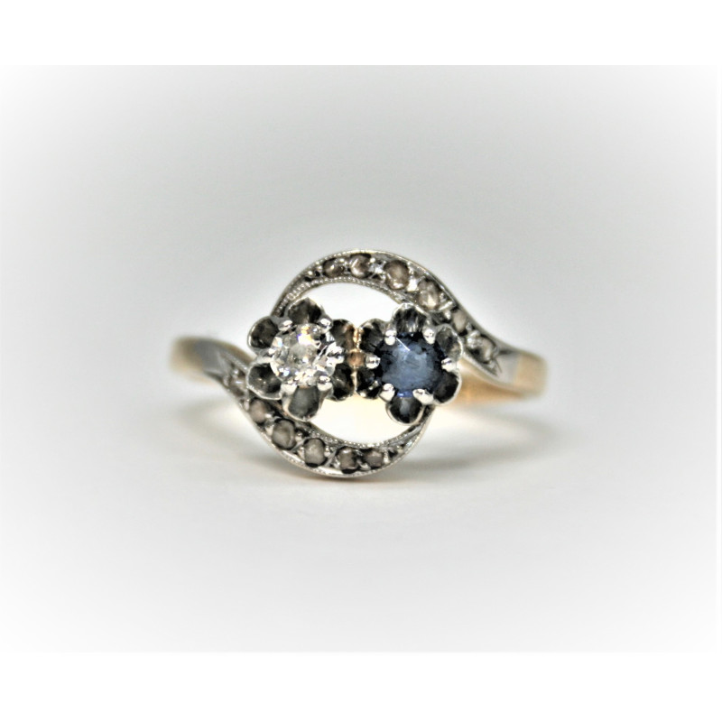 antique sapphire and diamond ring