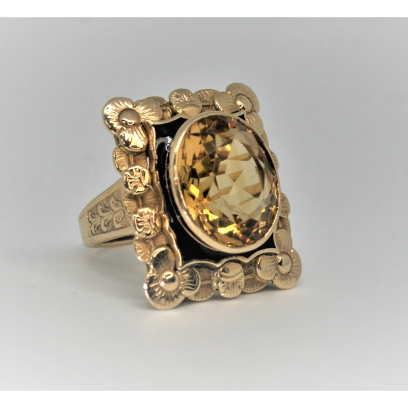 antique citrine ring