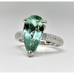 bague tourmaline menthe