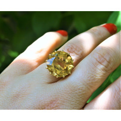 bague cocktail citrine