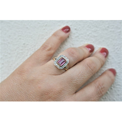 pink  stone ring