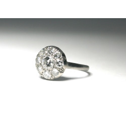 bague marguerite diamants