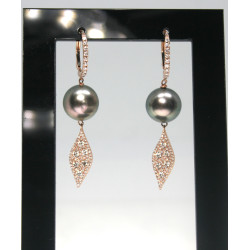 statement diamond and pearls earrings