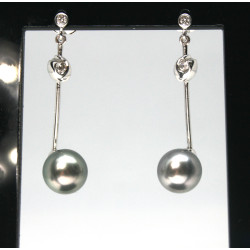 tahitien pearl and diamond earrings
