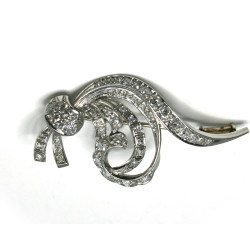 broche diamants vintage