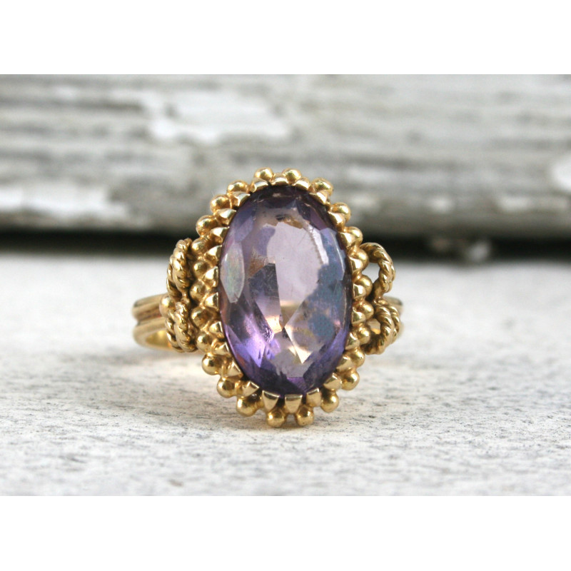 bague vintage améthyste