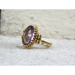 mid century amethyst ring