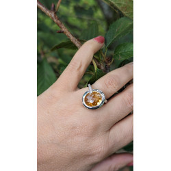 citrine cocktail ring