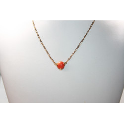 collier corail et or
