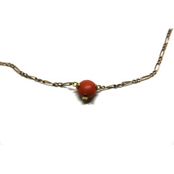 solid gold and coral necklace