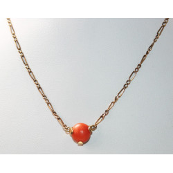 antique gold and coral necklace