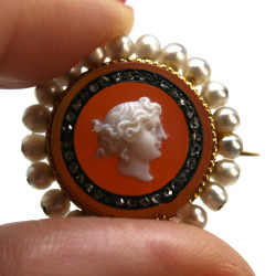 antique cameo brooch