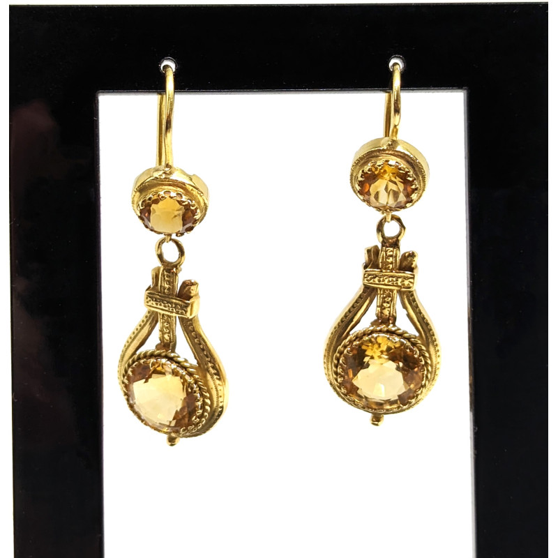 Antique citrine earrings